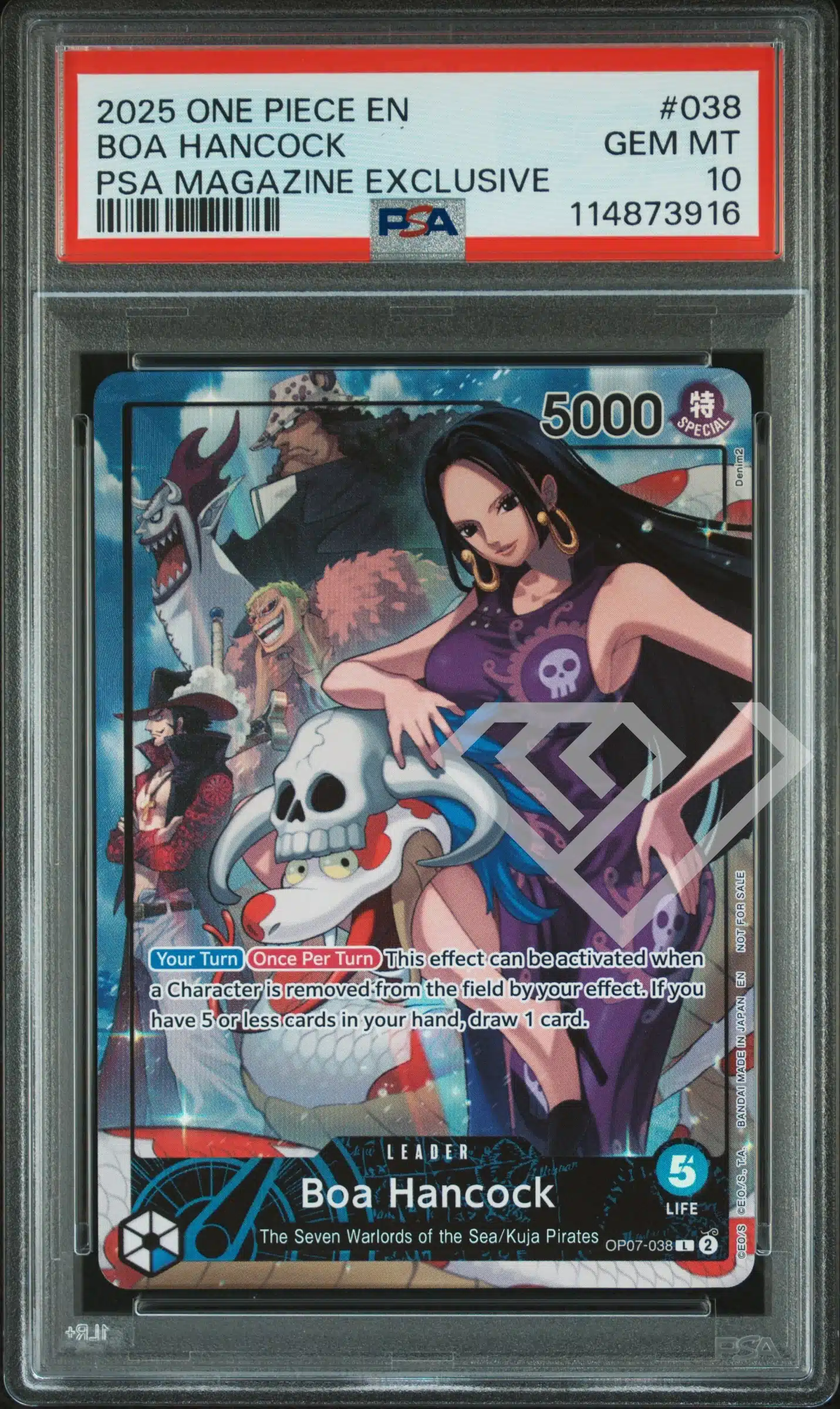 Boa hancock op07-038 leader alternate art - psa magazine exclusive psa 10 english - grading supplies italia - official site Boa hancock op07-038 leader alternate art - psa magazine exclusive psa 10 english